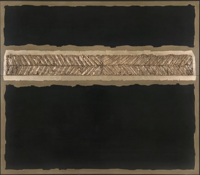 Cydoimus moon gold leaf iver beige and black clay
