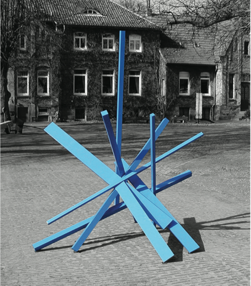 Blue Rhapsody machined aluminum painted blue