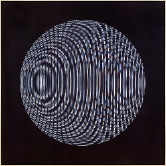 Syzygy UV reactive acrylic on panel