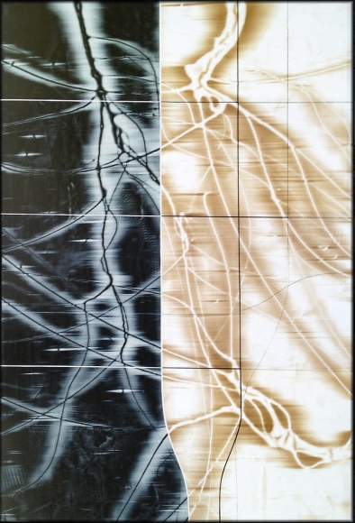 Treeclips 7 acrylic on panel