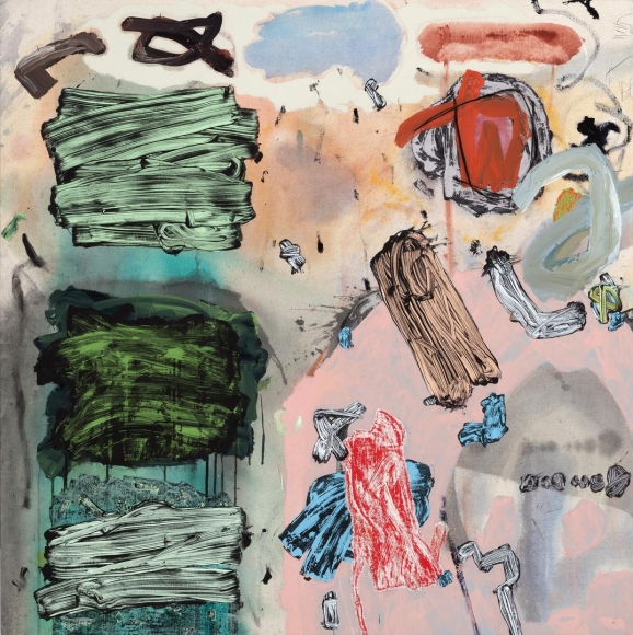 Totem mixed media on canvas