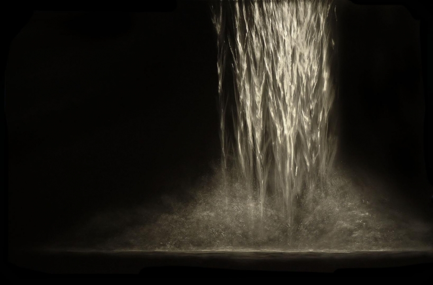 Flow II incised painted aluminum