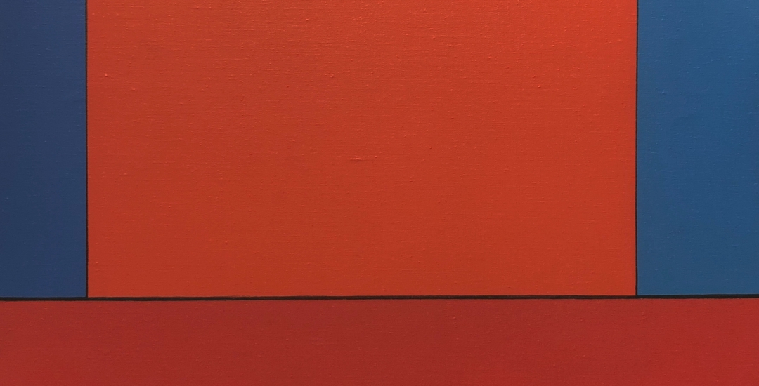 Detail of Ludwig Sander 1970 painting entitled "Pawnee XIII".