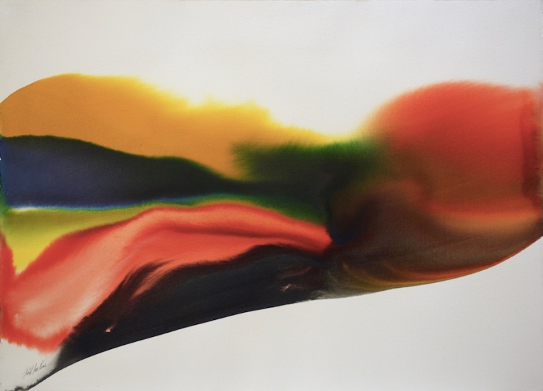 Paul Jenkins Watercolor Phenomena Jade Pass 1975