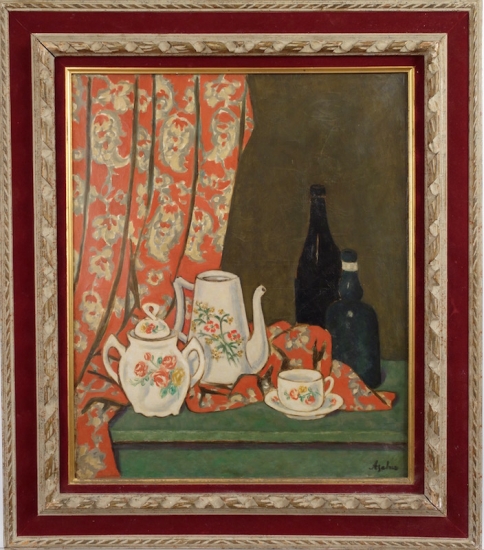 Georges Ascher Polish Tabletop Still Life circa 1935 Oil on Canvas