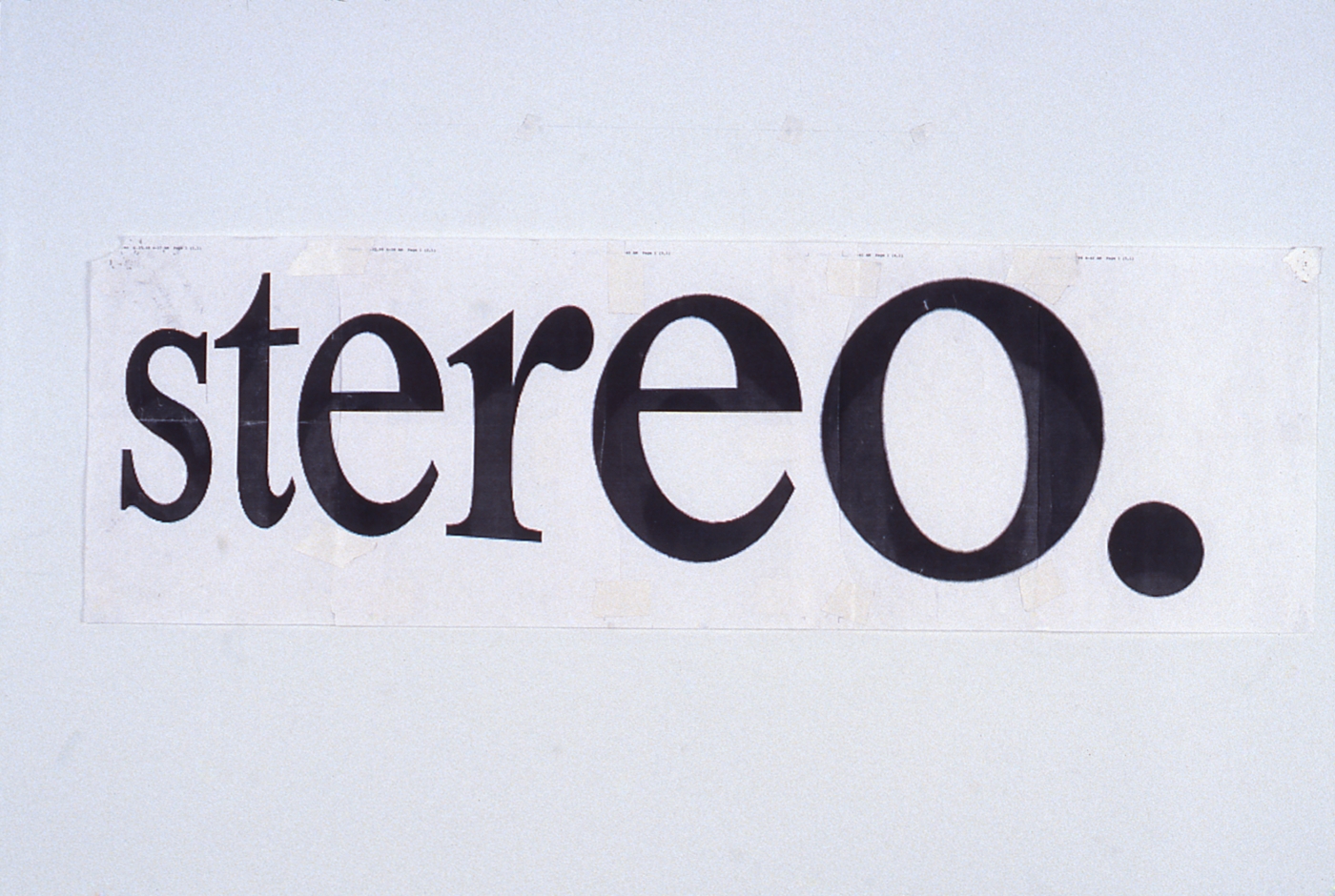 Ricci Albenda, Stereo, 1998, Computer printout, 20 x 24 inches