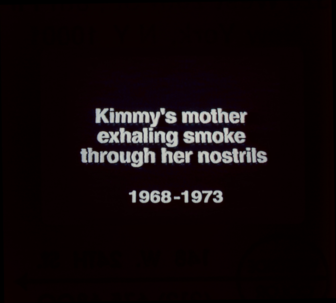 Installation detail, The Jonathan Horowitz Show, video still, monitor 1: 1968-1973
