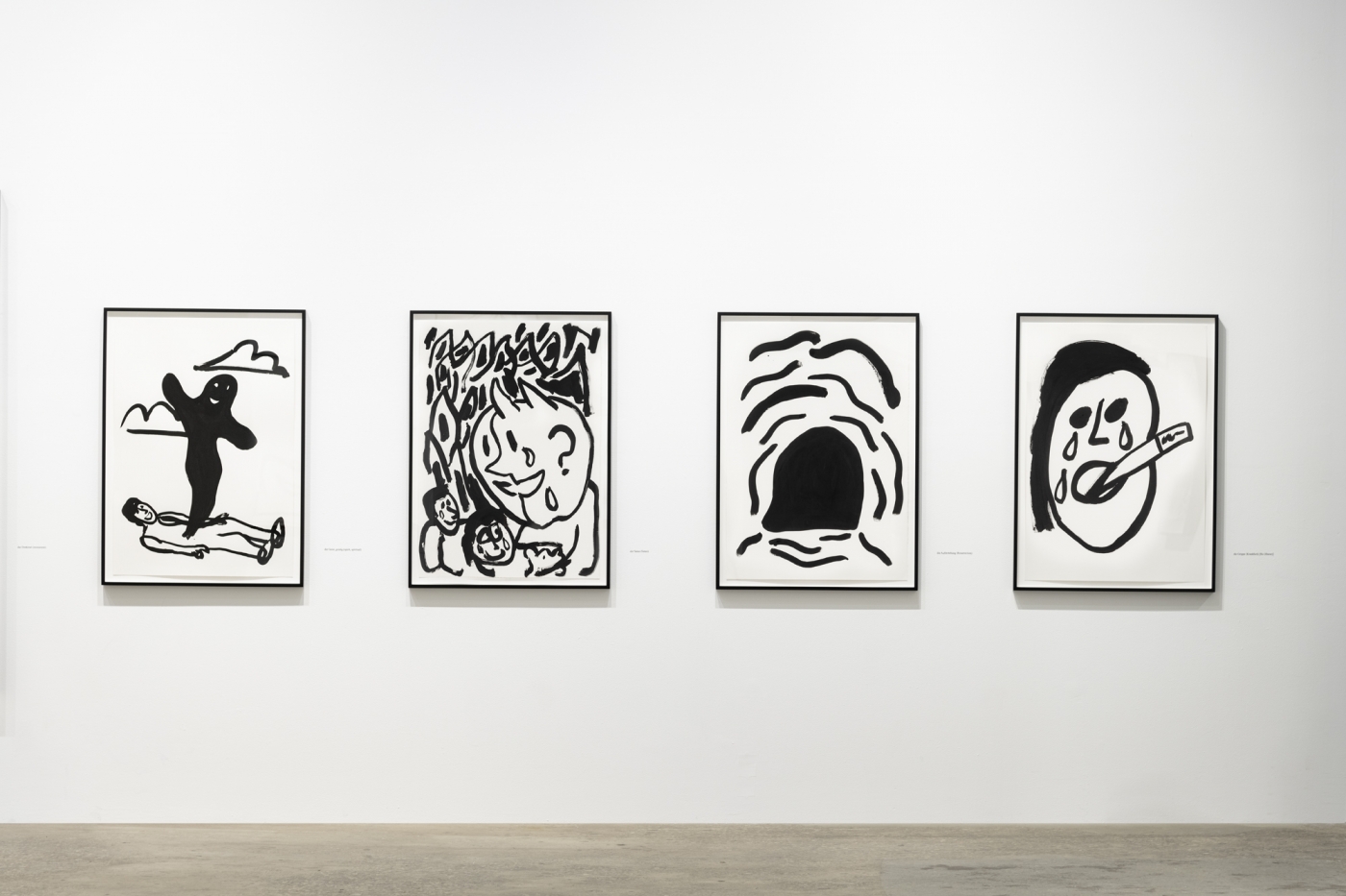 Paul Chan, Installation view, Drawings for Word Book by Ludwig Wittgenstein, Greene Naftali, New York, 2020