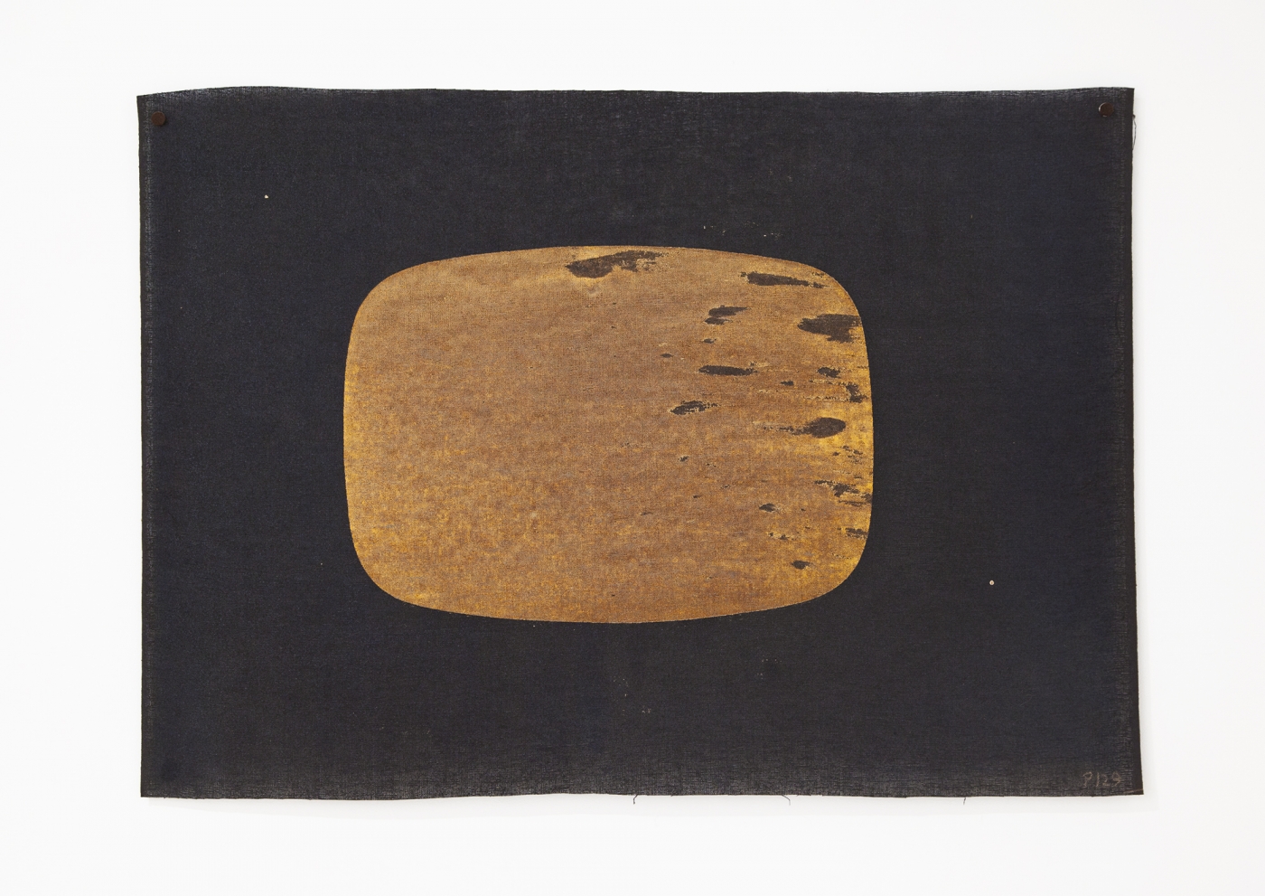 Tony Conrad Yellow TV, February 3, 1973 Citron Yellow Daylight Fluorescent Naz-Dar Screen Process Ink, Naz-Dar No. 5594, and Scrink Transparent Base, Craftint No. 493, applied over Super White Process Color, Art-Brite No. 700, on Saturated Felt 25 3/4 x 36 inches (65.4 x 91.4 cm)