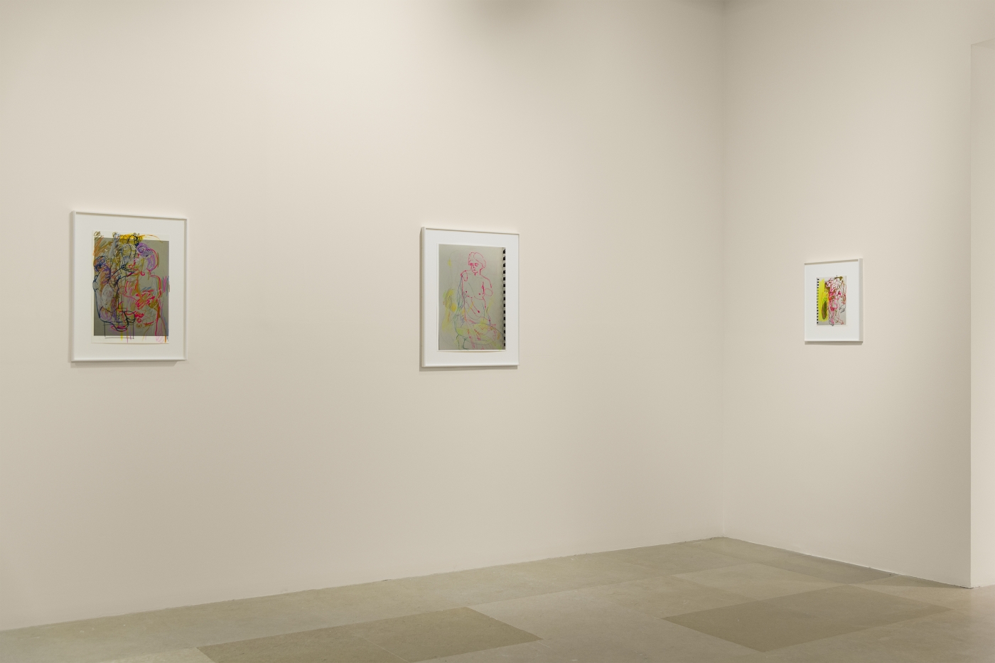 Rachel Harrison, Installation view, Drawings, Greene Naftali, New York, 2020