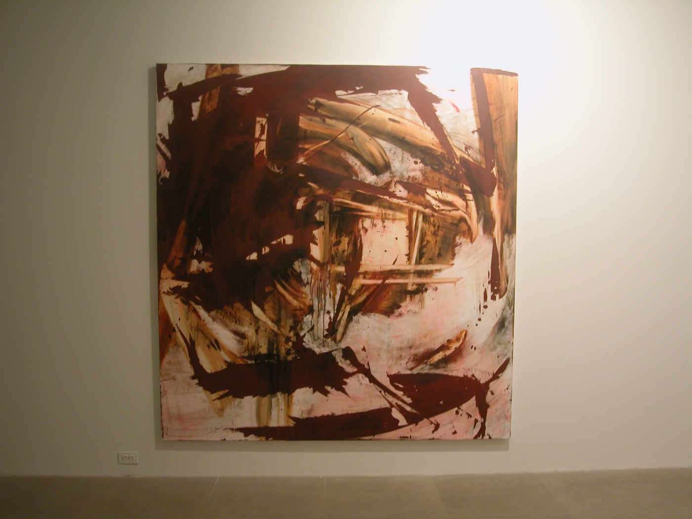 Charline von Heyl, Defenster 2, 2004, oil on canvas, 82 x 78 inches