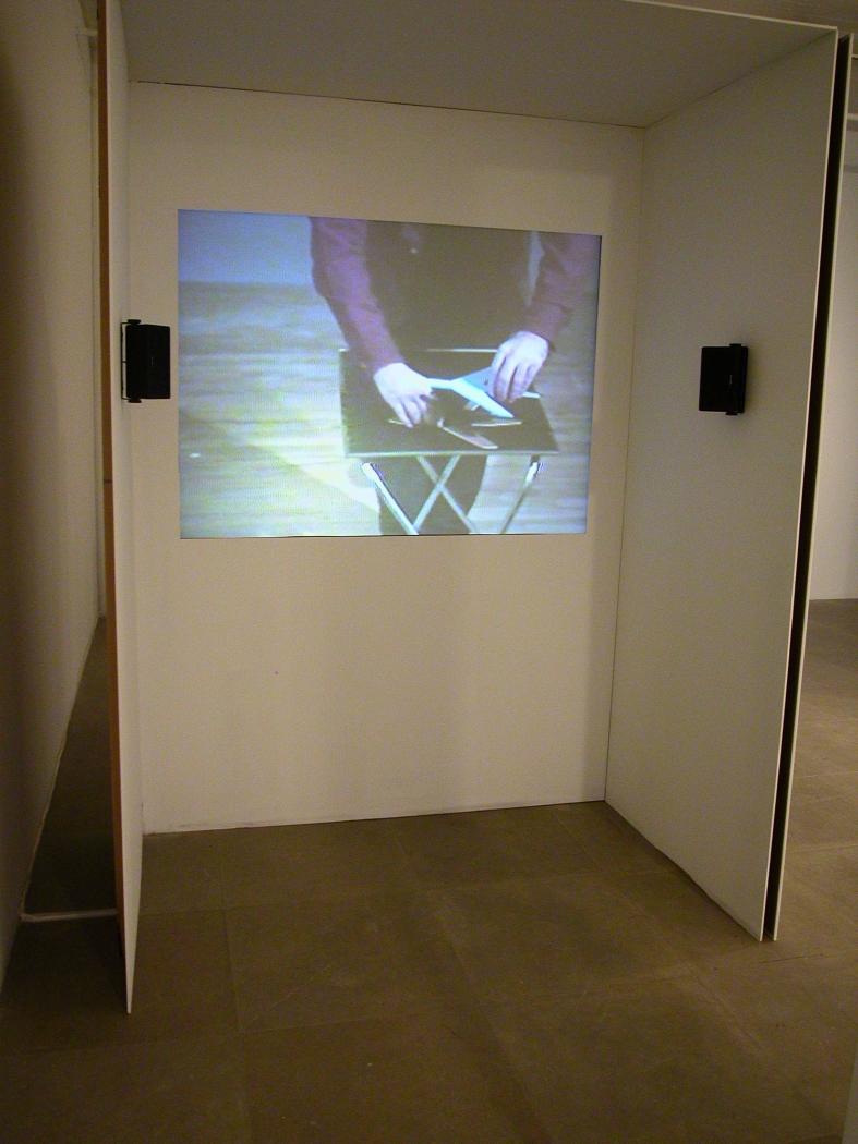 Stuart Sherman, 12th Spectacle (Language), 1980, video, Installation view, Greene Naftali, New York, 2006