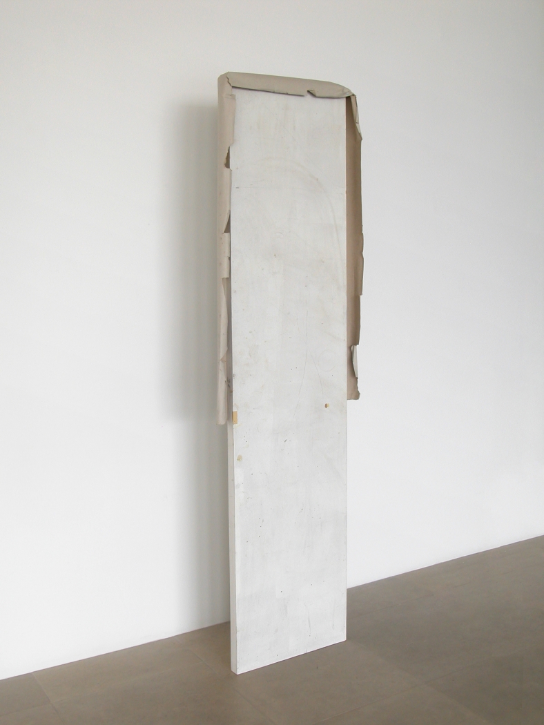 Partly Me Manners, 2008, Door, paper, 88 x 24 x 4 inches