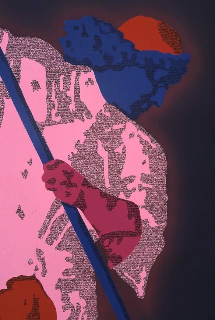 Untitled (You can never slay enough dragons), 2002, Acrylic on panel, 38 x 25 inches (detail)