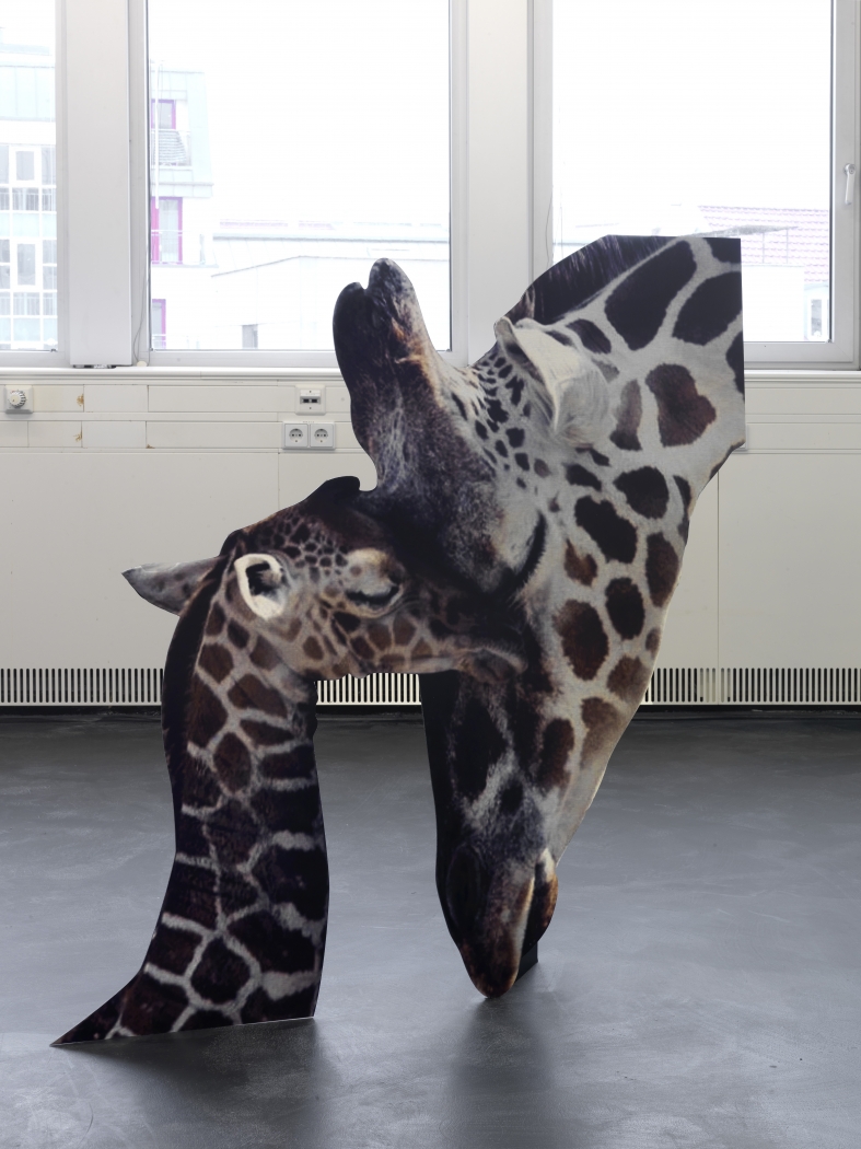 Approximation II, 2012 digital print on aluminum, cutout display 130 x 112 x 20 cm