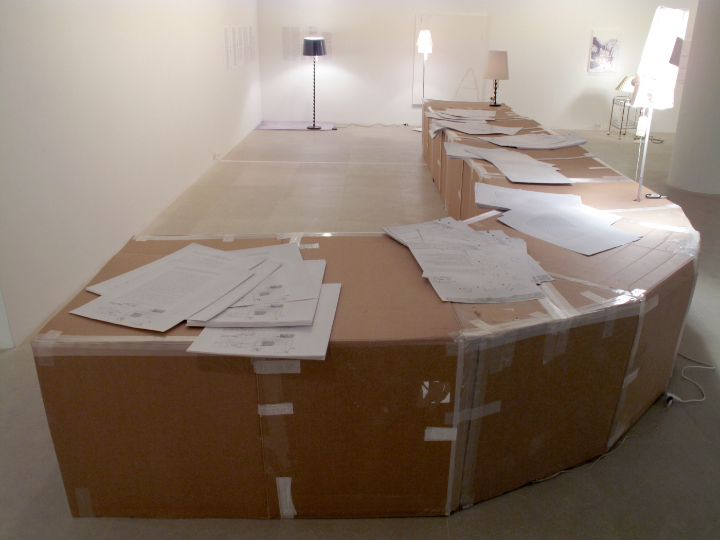 josef strau, Installation view, 18INIQITIES, Greene Naftali, New York, 2008
