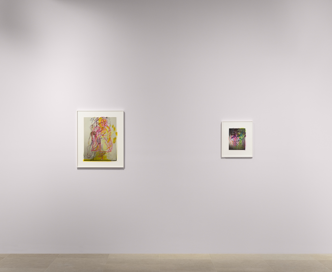 Rachel Harrison, Installation view, Drawings, Greene Naftali, New York, 2020