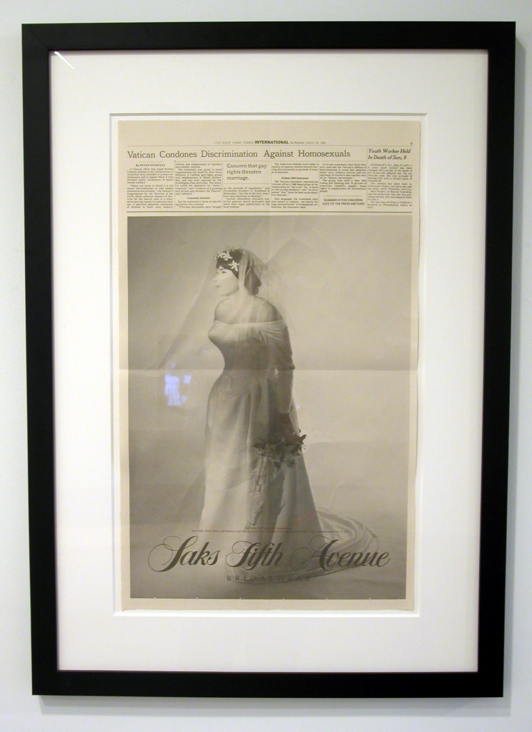 Robert Gober, Untitled, 1992-1996, photograph on folded French dur-o-tone paper, 22 1/2 x 13 inches