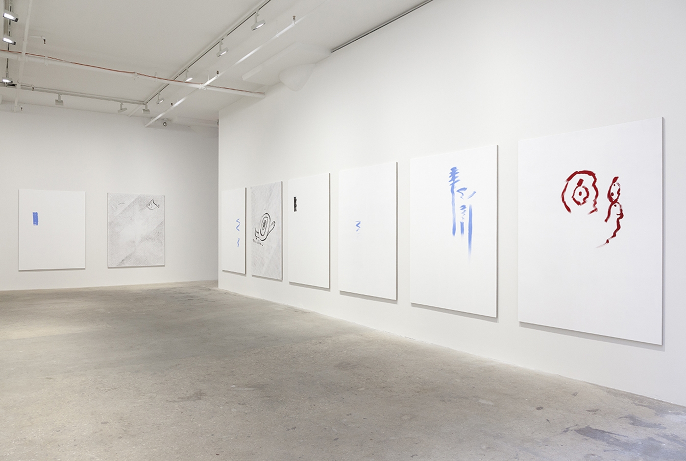 Michael Krebber, Installation View, Ground Floor, Greene Naftali, New York, 2015