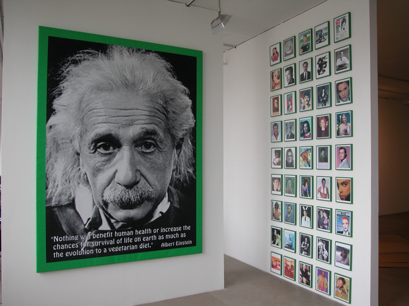 Installation view, Go Vegan!, Greene Naftali, New York, 2002