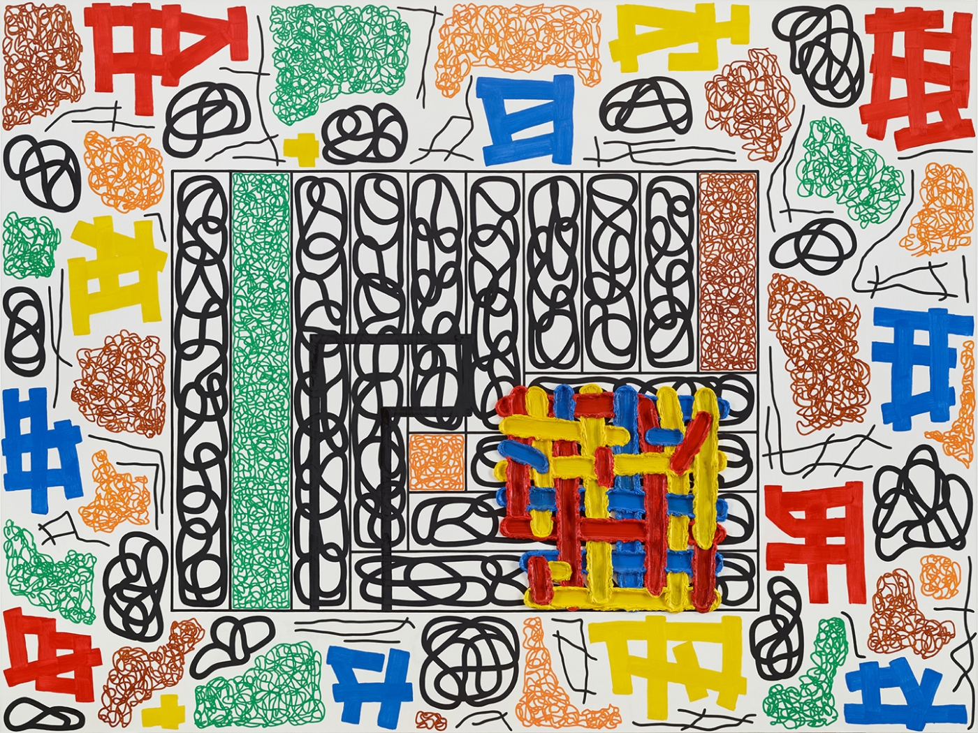 Jonathan Lasker, The Universal Frame of Reference, 2014