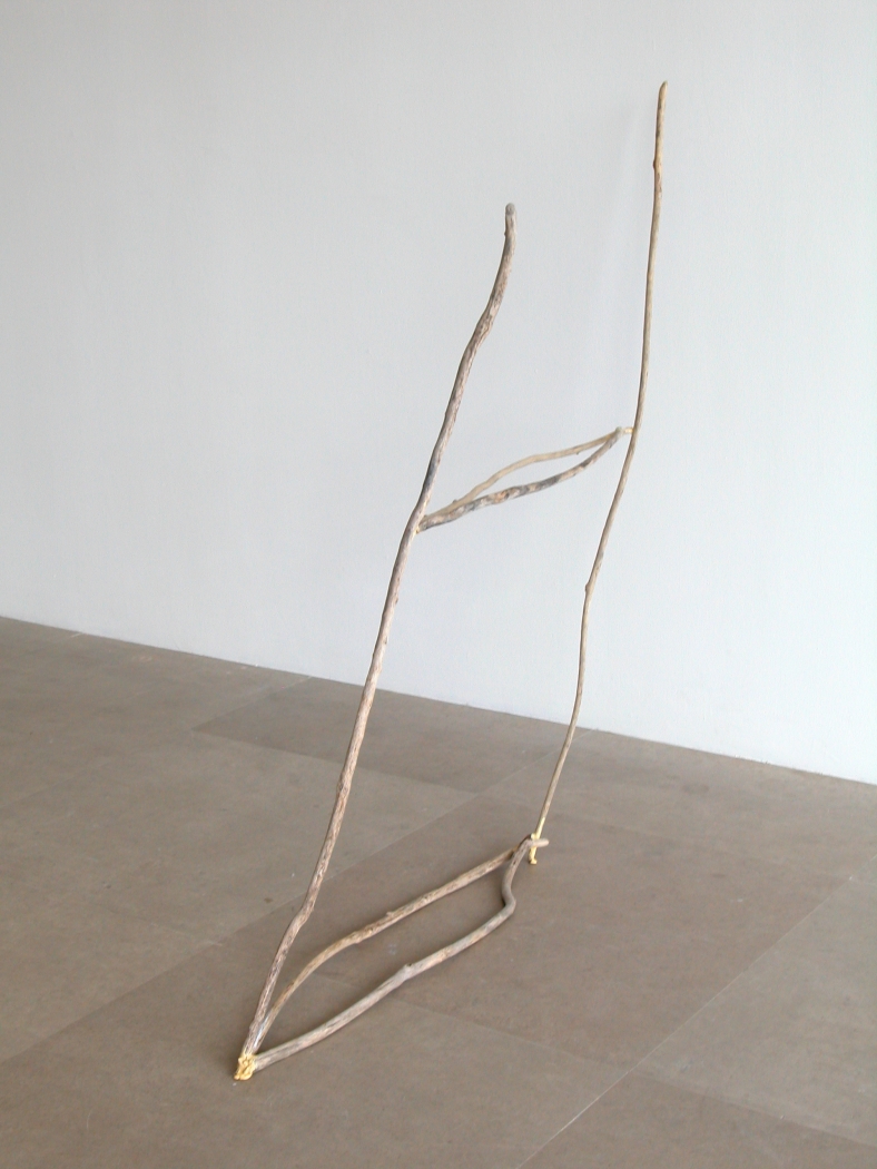 Held Made the Road, 2008, Sticks, 44 x 42 x 7 inches