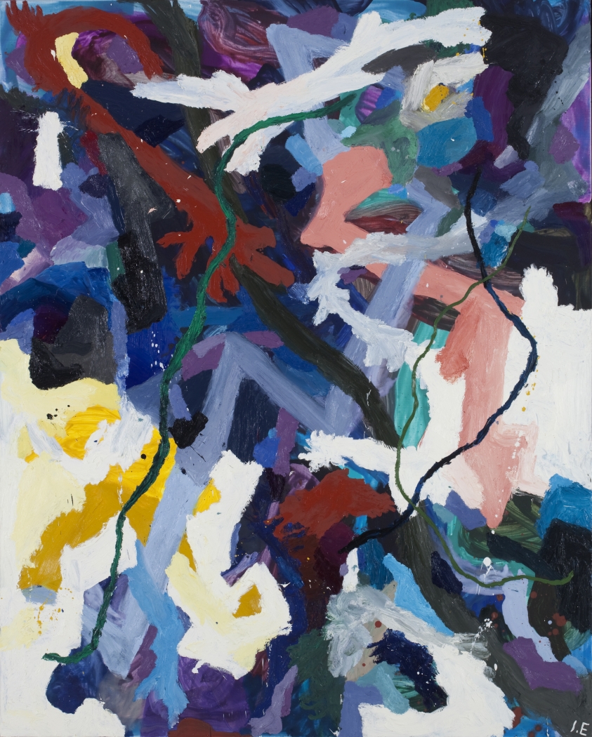 Ida Ekblad, Untitled, 2011, Oil on linen, 78 3/4 x 63 x 1 3/8 inches