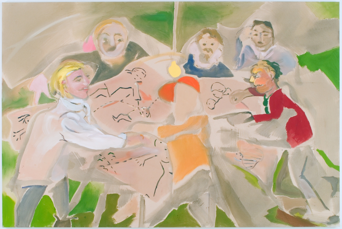 His Story, 2007, Acrylic on canvas, 79 x 118 inches