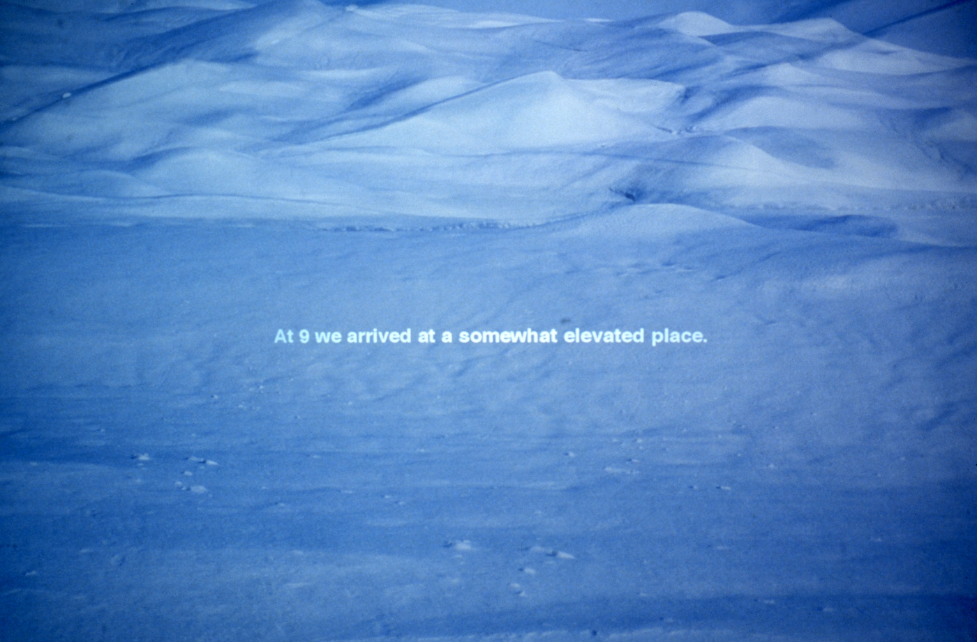 Nordenskiold & the Icecap, 1999-2000, slide installation, duration: 12 minutes, edition of 5