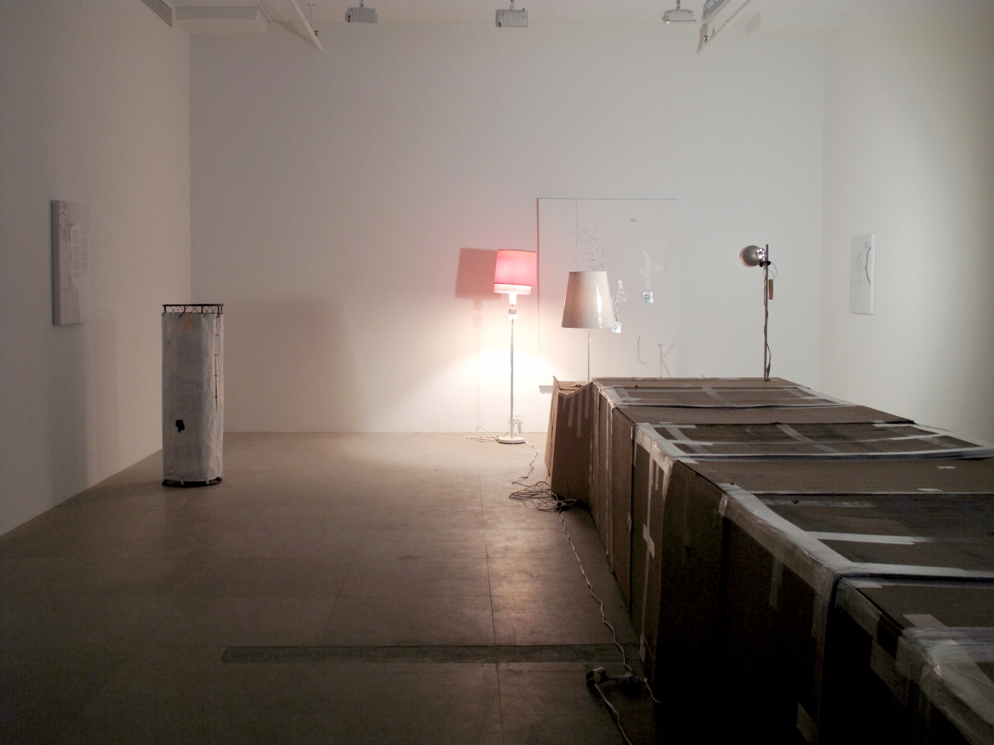 josef strau, Installation view, 18INIQITIES, Greene Naftali, New York, 2008