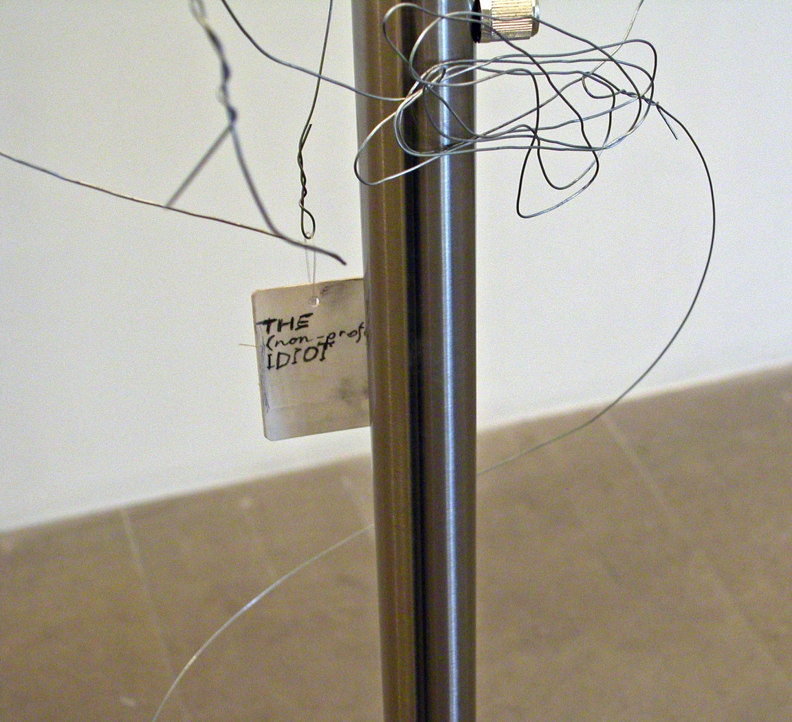 The (non-profit) Idiot, 2006 (detail), mixed media lamp, 58 x 10 x 10 inches