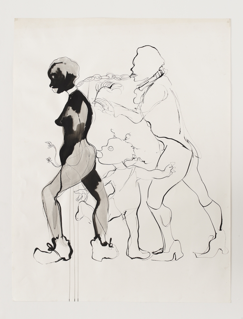 Kara Walker Untitled, 1993 Ink on paper 50 x 38 inches (127 x 96.5 cm)