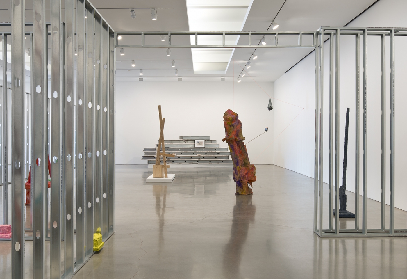 Rachel Harrison, Installation view, Three Young Framers, Regen Projects, Los Angeles, 2015