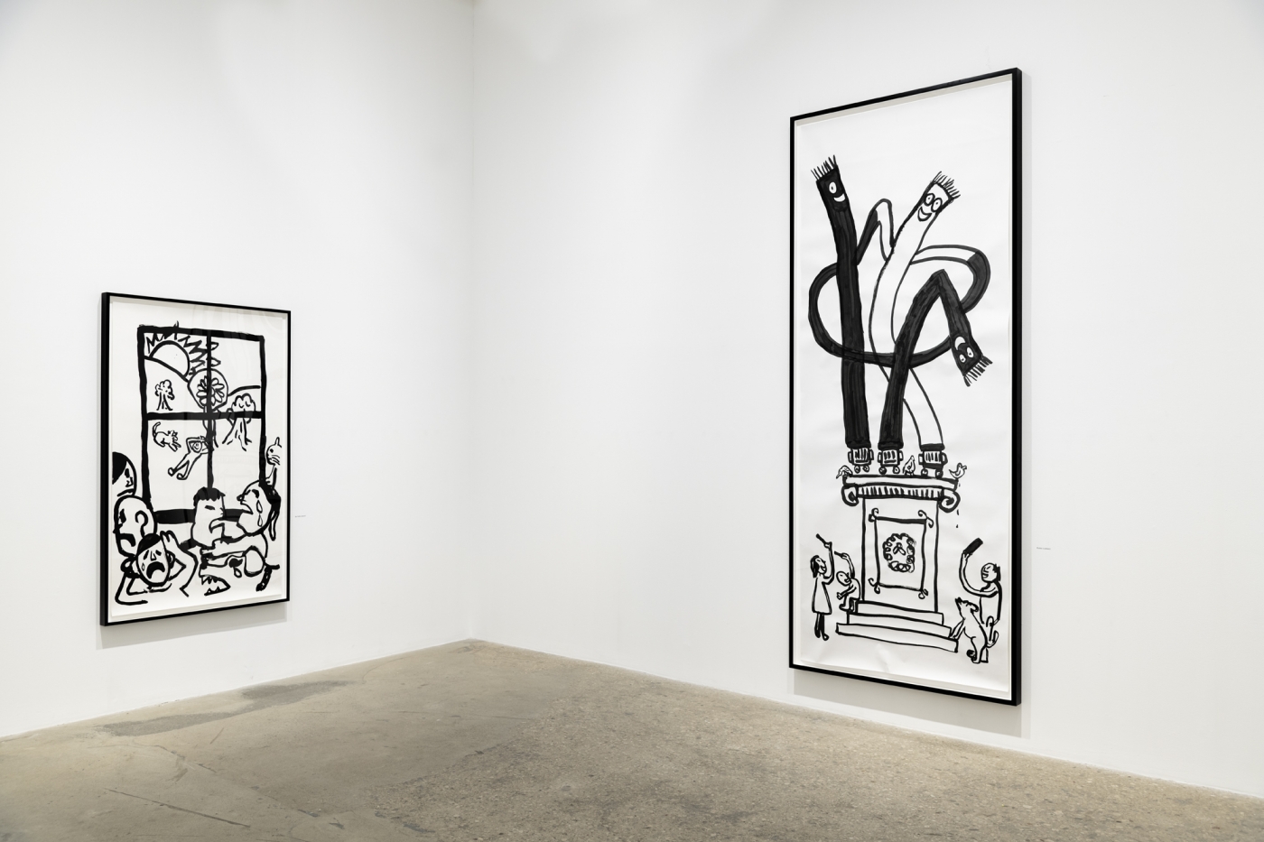 Paul Chan, Installation view, Drawings for Word Book by Ludwig Wittgenstein, Greene Naftali, New York, 2020