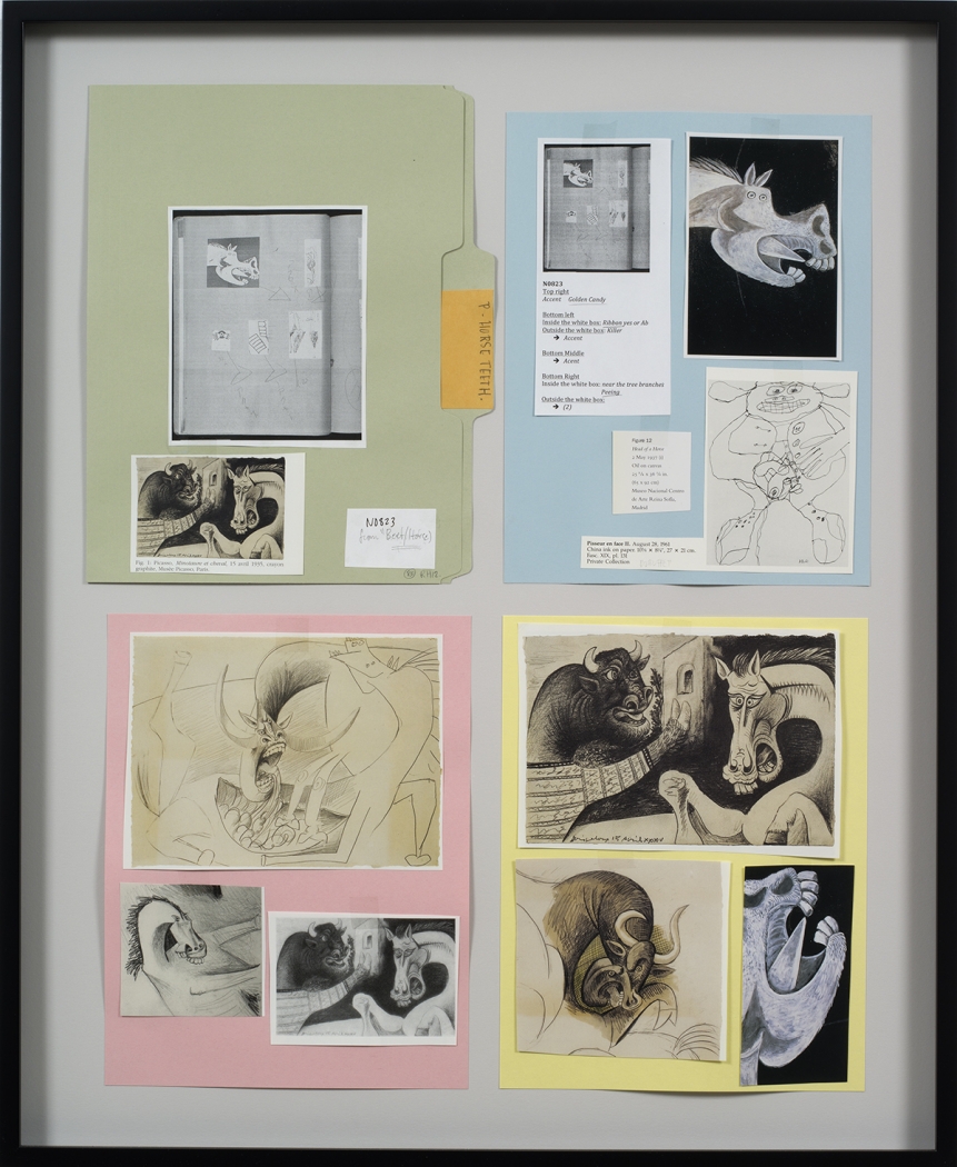 Ankoku 83 (Resource folder: Horse-teeth), 2012, Collage, 27 1/8 x 22 1/4 x 1 1/2 inches (68.9 x 56.5 x 3.8 cm)