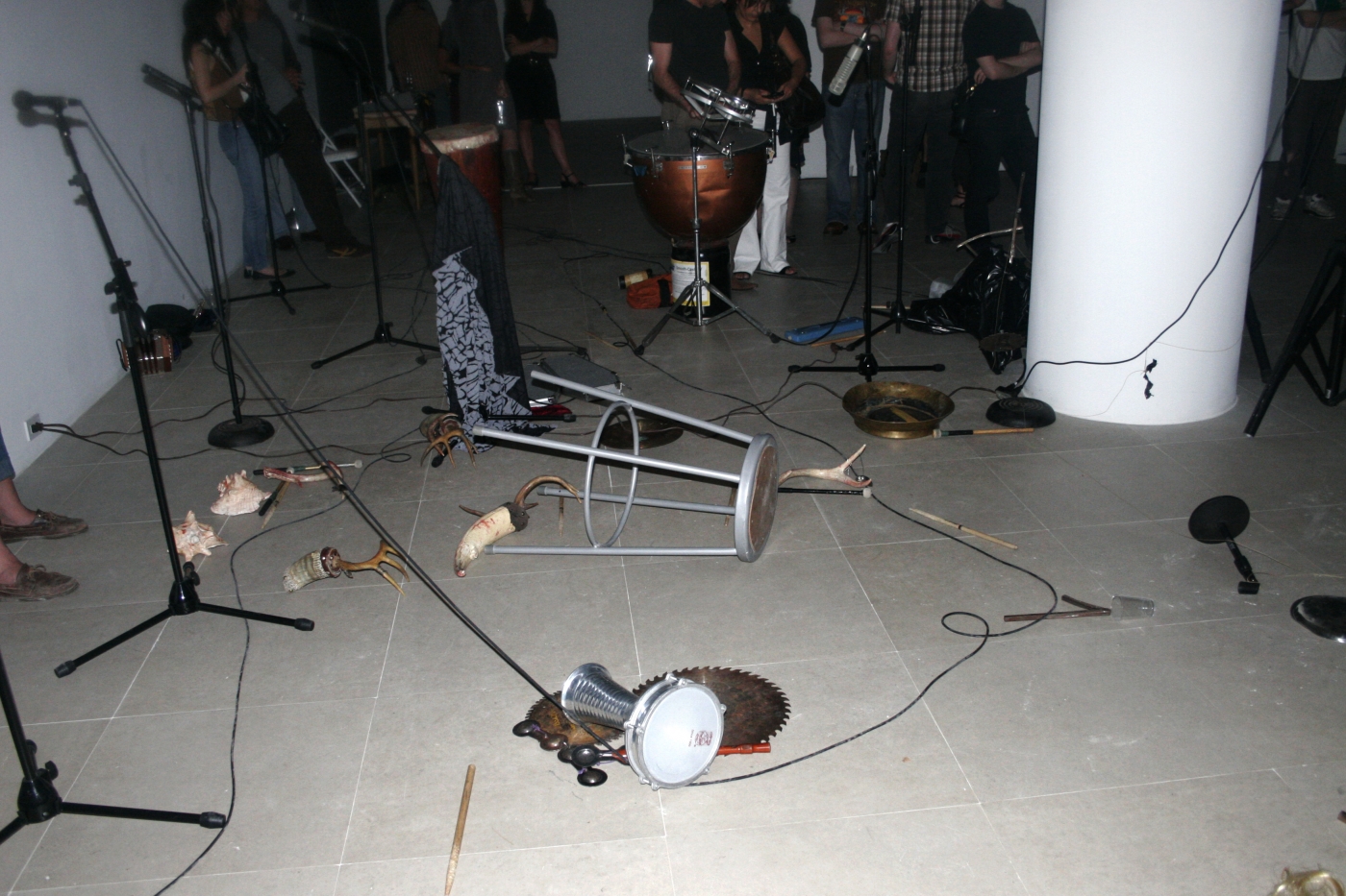 Performance view, No Neck Blues Band, Greene Naftali, New York, 2007