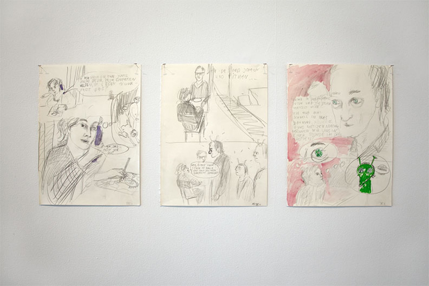 November, 2011 (detail), Pen, pencil, and watercolor on 64 sheets of paper, Dimensions variable