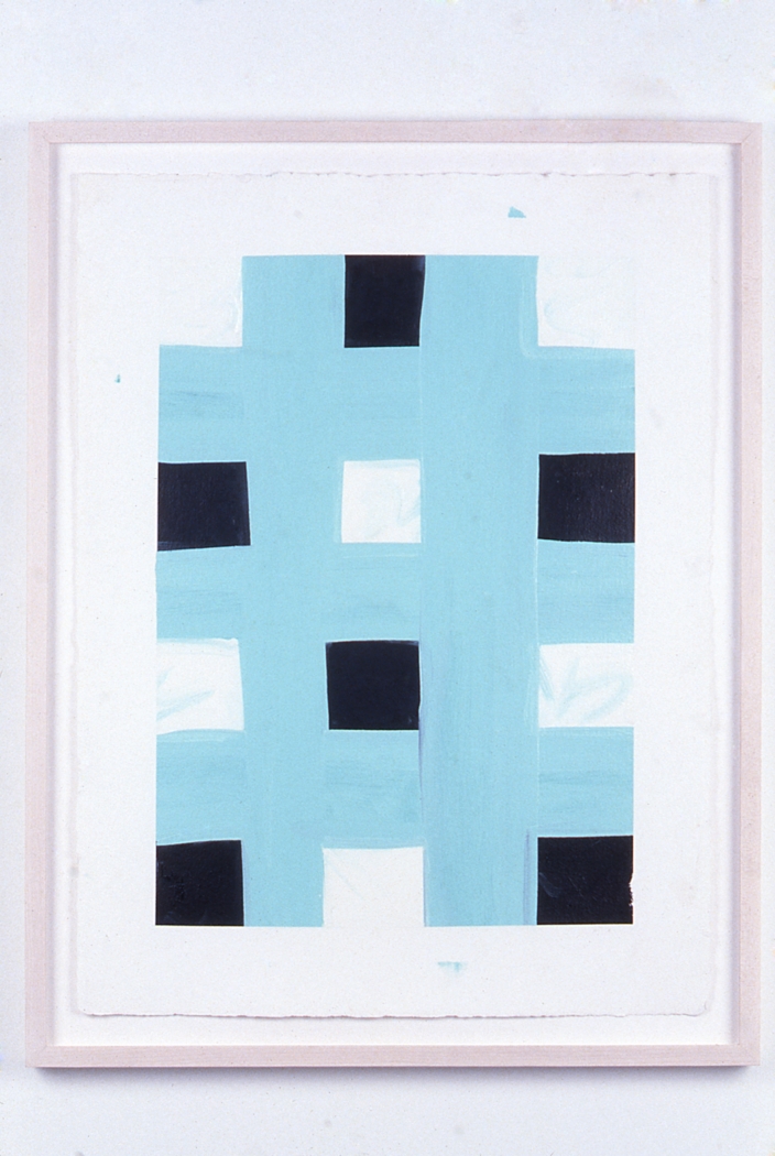 Mary Heilmann, Richie (Print Study), 1997, Oil on gessoed paper, 30 x 22 inches