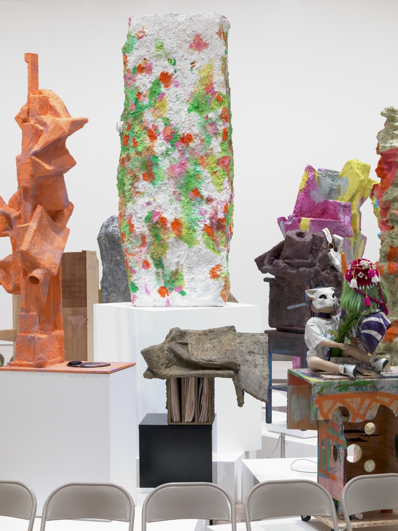 Rachel Harrison, Installation view, Rachel Harrison Life Hack, curated by Elisabeth Sussman and David Joselit, Whitney Museum of American Art, New York, 2019