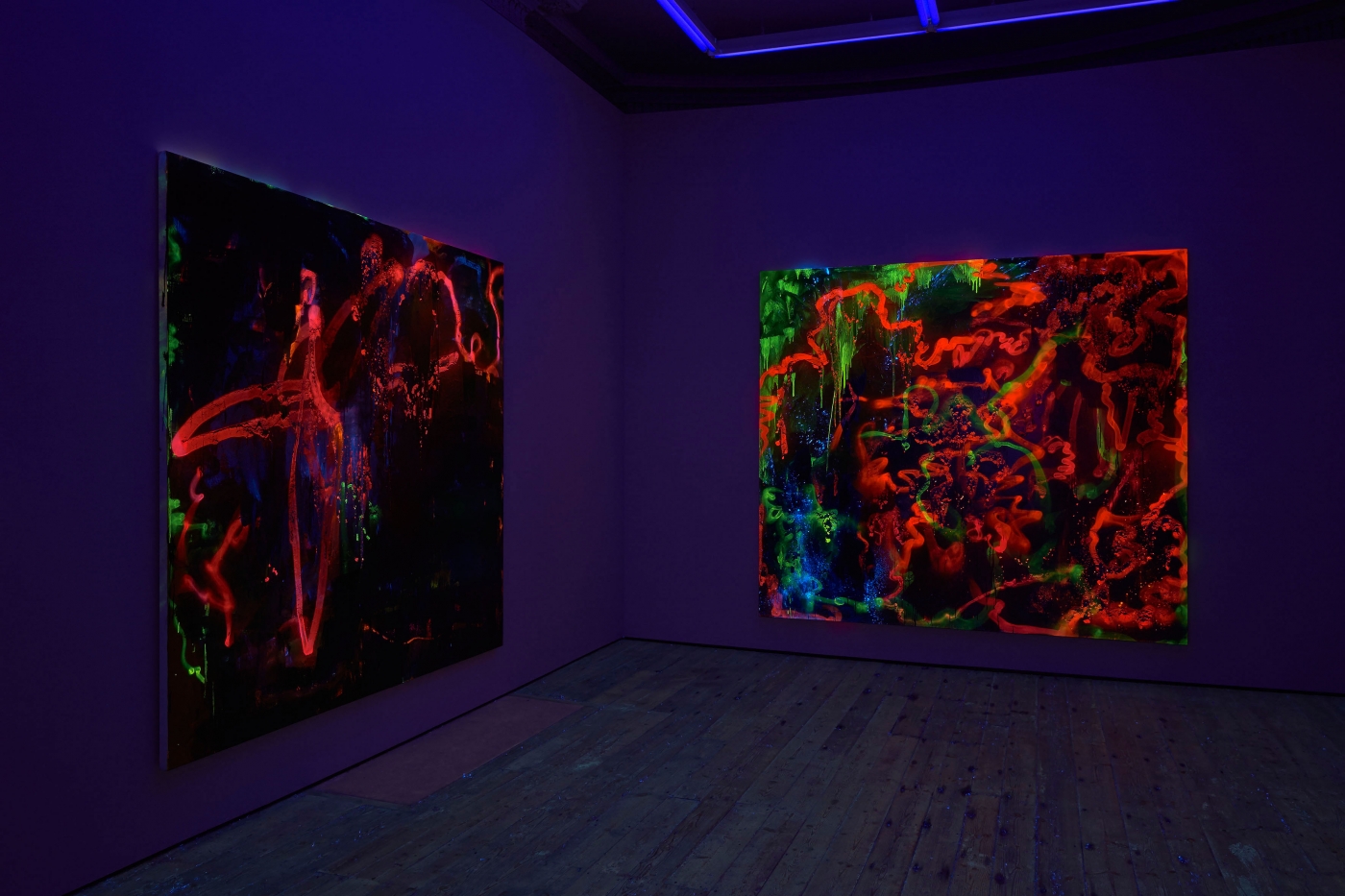 Jacqueline Humphries, Installation view, Stuart Shave/Modern Art, London, 2014