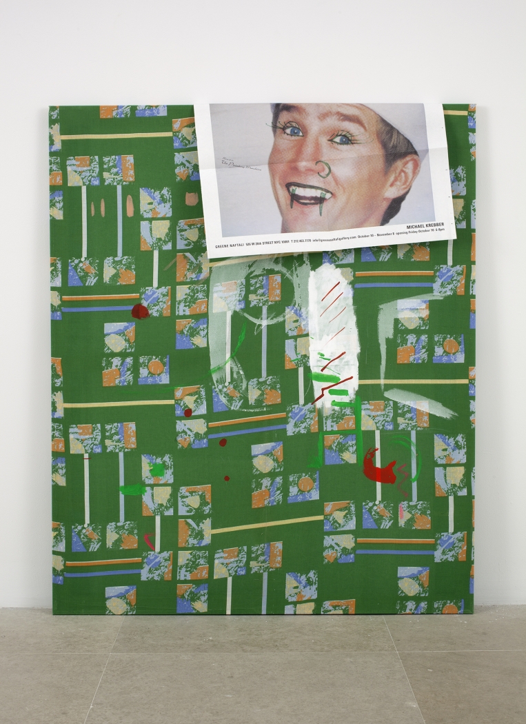 before you change your mind #2 (puberty gadget), 2003, pencil, acrylic and paper on fabric, 48 x 40 inches