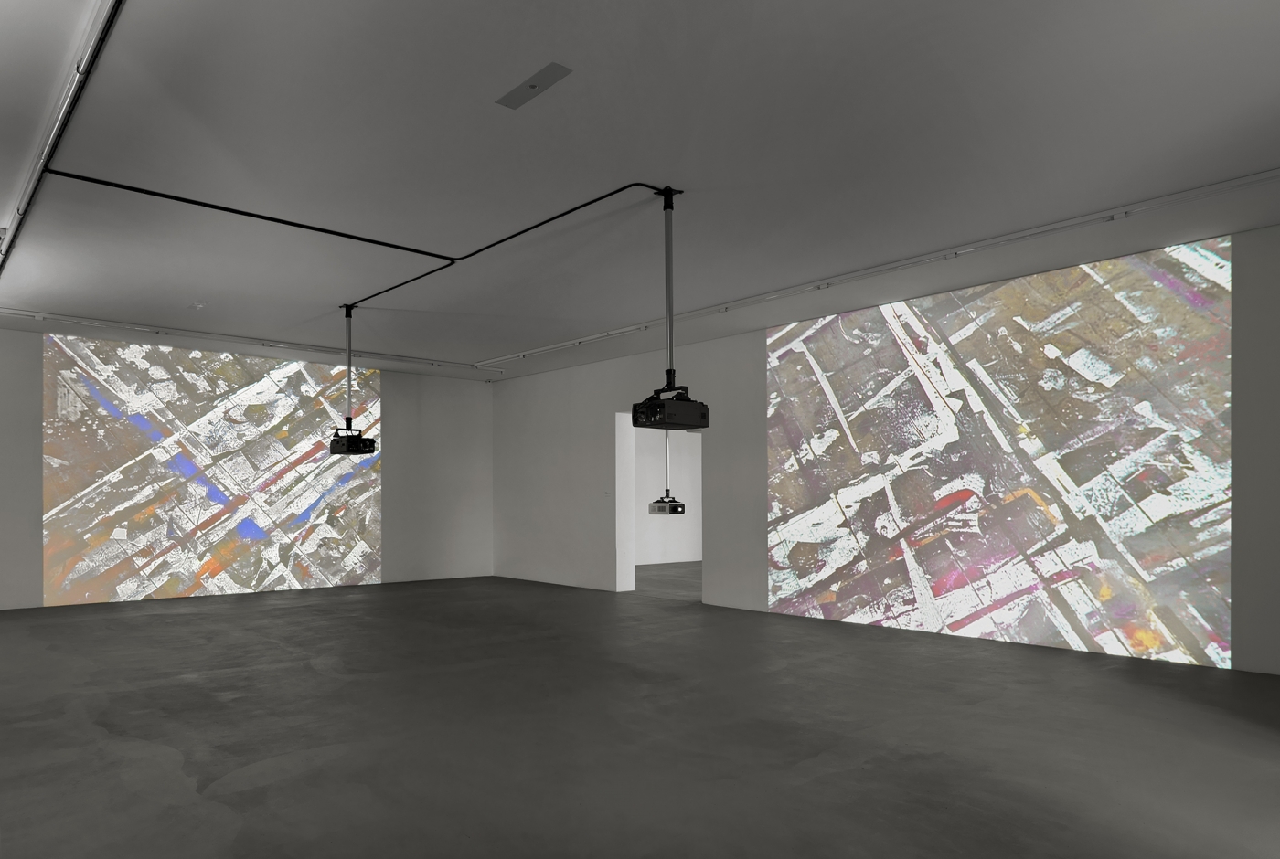 Installation view, Hilary Lloyd, Museum für Gegenwartskunst, Basel, 2012