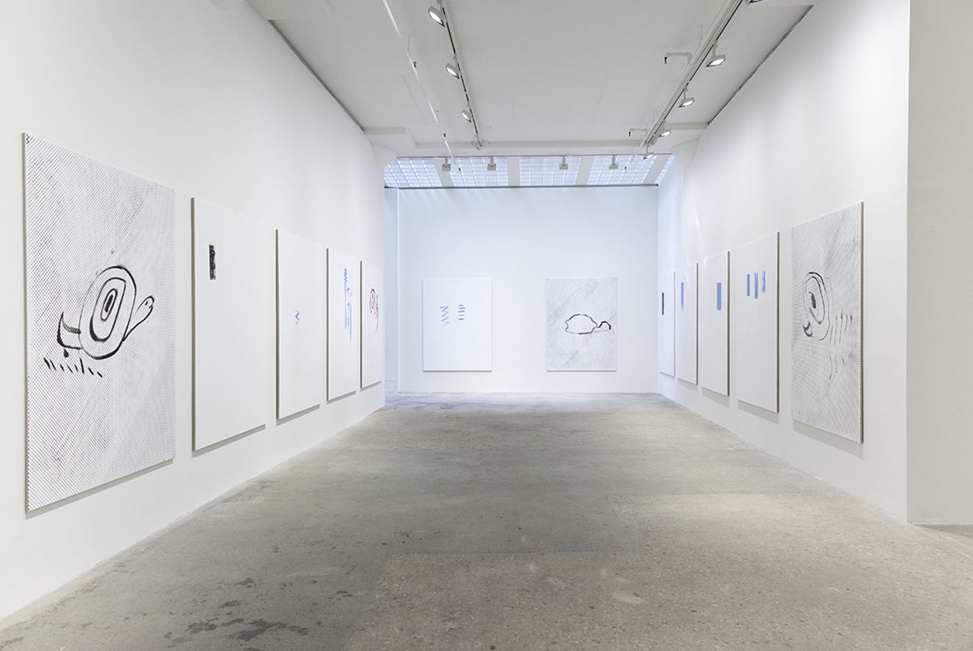 Michael Krebber, Installation View, Ground Floor, Greene Naftali, New York, 2015