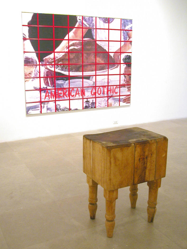 Installation view, Go Vegan!, Greene Naftali, New York, 2002
