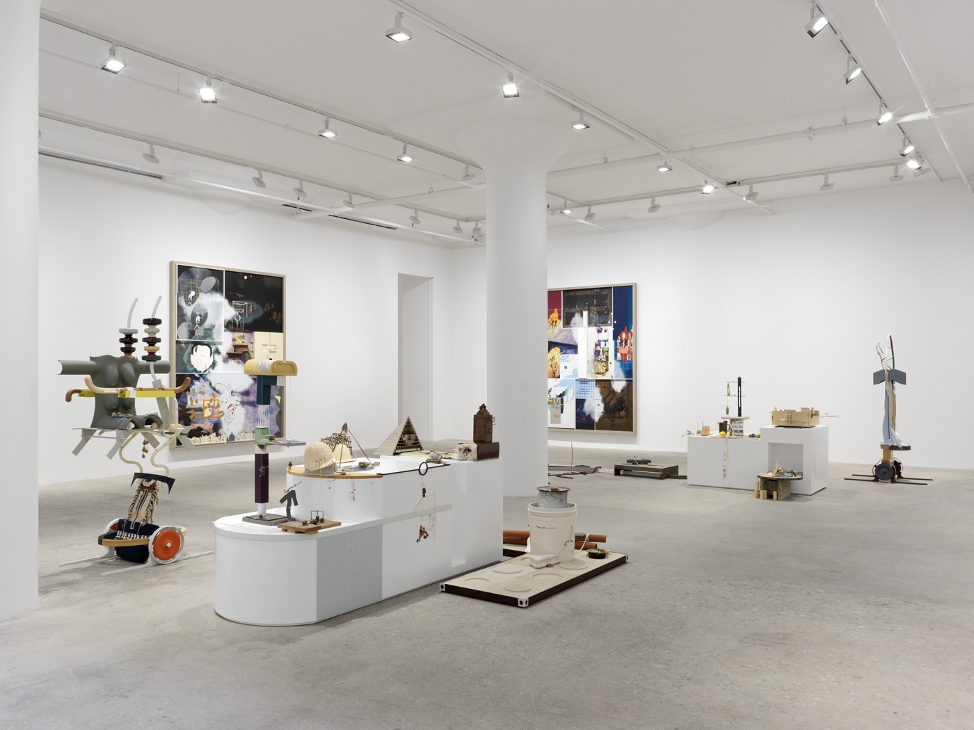 Helen Marten Installation view, Eucalyptus, Let us in, Greene Naftali, New York, 2016