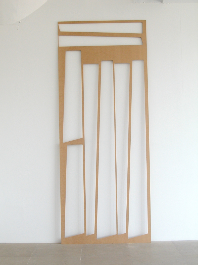 Where Now, 2008, Masonite, 119 x 46 x 3.5 inches