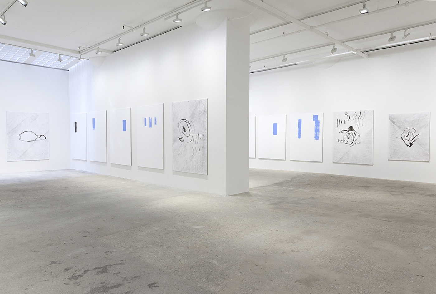 Michael Krebber, Installation View, Ground Floor, Greene Naftali, New York, 2015