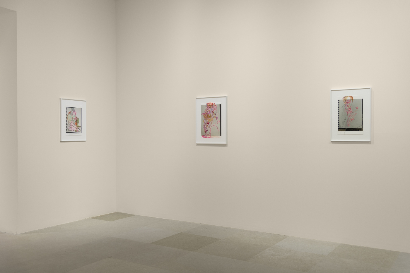 Rachel Harrison, Installation view, Drawings, Greene Naftali, New York, 2020