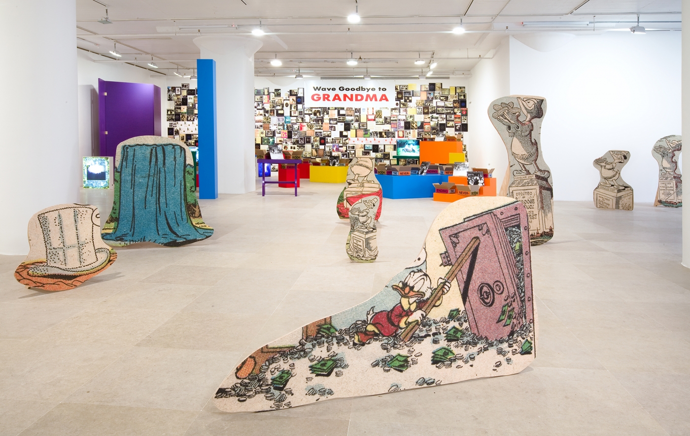 Installation view, Allen Ruppersberg, Greene Naftali, New York, 2010