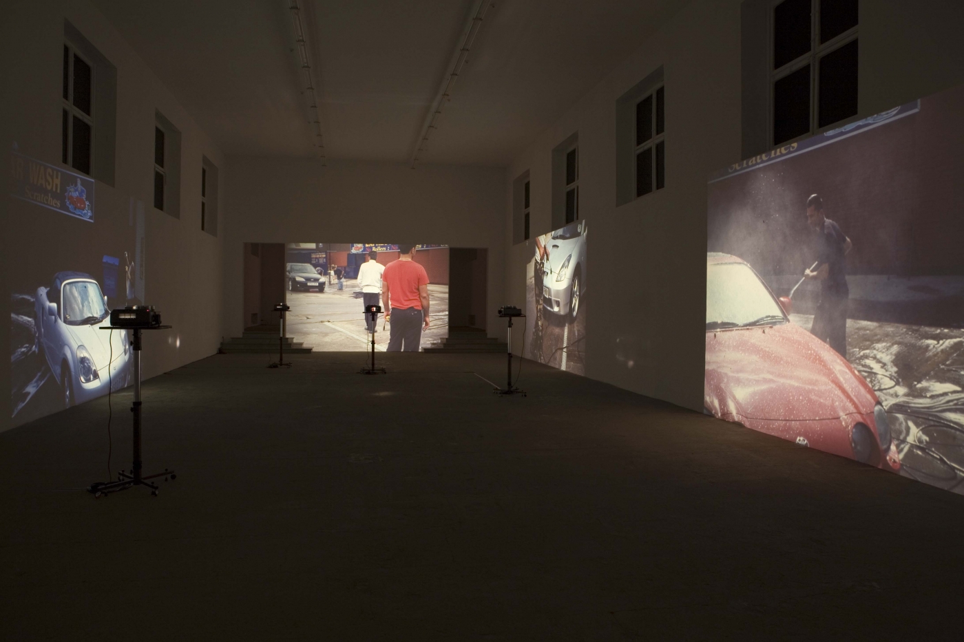 Installation View, Hilary Lloyd, Kunstverein Münich, Munich, 2006